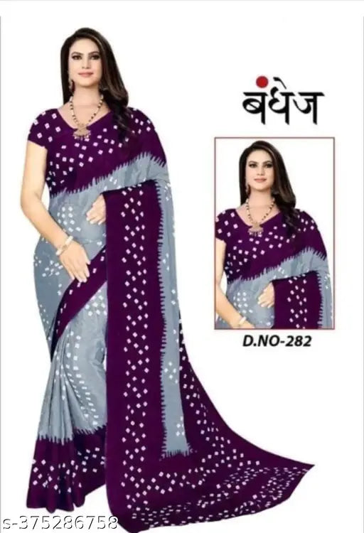 Best silk printed Daily wear saree