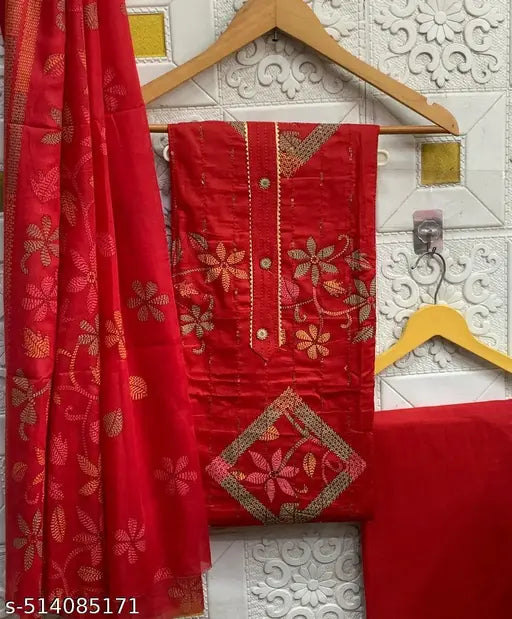 BD24x7 Pure Cotton With Beautiful Print Work Dress Material