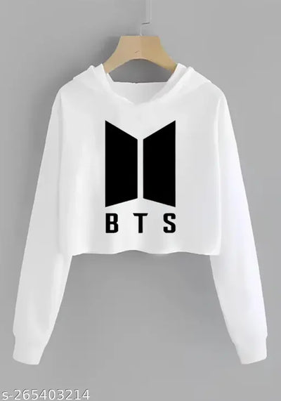 BTS Tshirt K-pop Band Printed Regular Round Neck Cotton White T-Shirt for Women's /girl