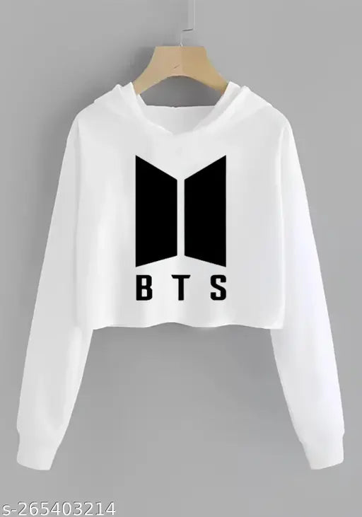 BTS Tshirt K-pop Band Printed Regular Round Neck Cotton White T-Shirt for Women's /girl