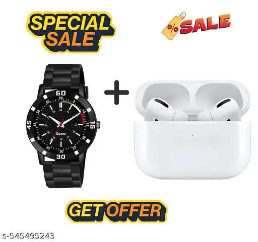 AirPods Pro True Wireless Bluetooth Headphones Earbuds | 5.1 TWS Earphones | Compatible for all Smartphones - 3H PlayTime | blutooth earbuds buds | earbuds | airpods | wireless buds | under 300